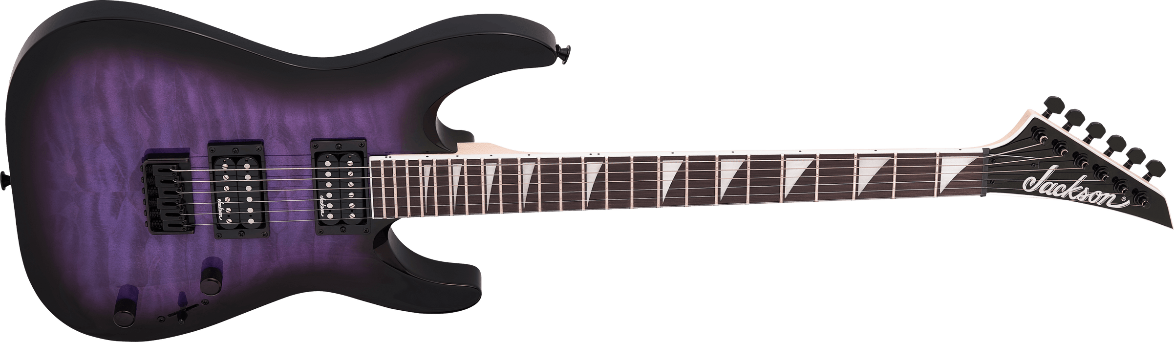 Jackson JS Series Dinky JS32Q - Transparent Purple Burst