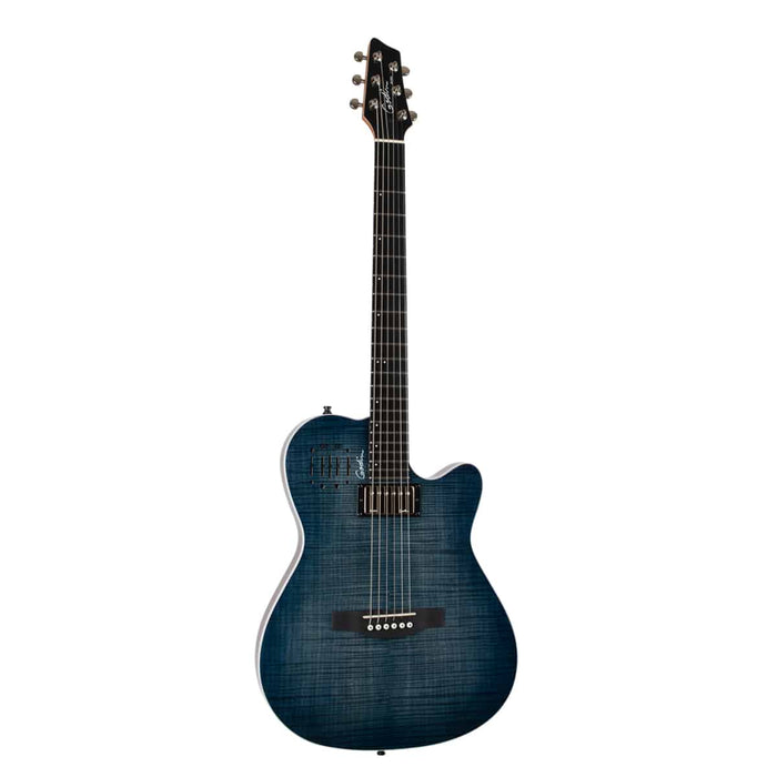 Godin A6 Ultra - Denim Blue Flame w. Bag