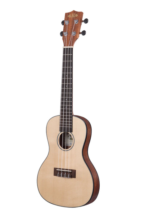 Kala Solid Spruce Travel Concert Ukulele with Bag