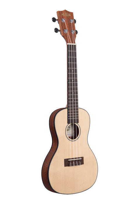 Kala Solid Spruce Travel Concert Ukulele with Bag