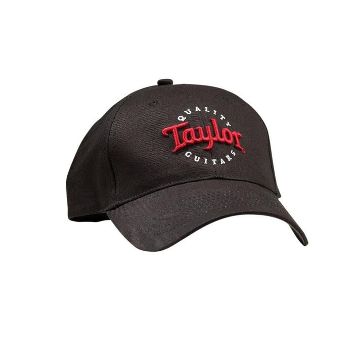 Taylor Black Cap - Red/White Emblem