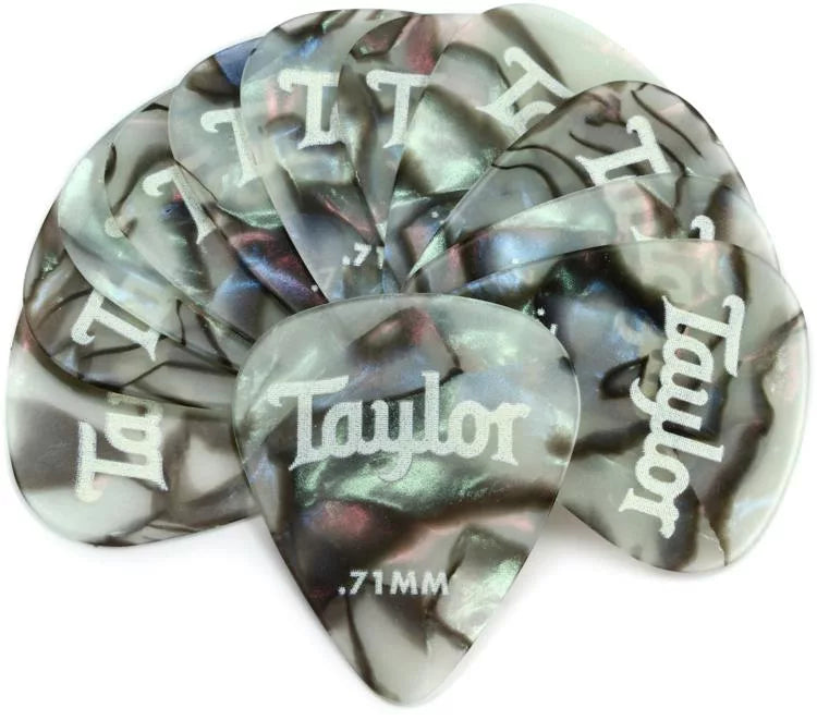 Taylor Celluloid 351 Guitar Picks 12-pack - Abalone .71mm